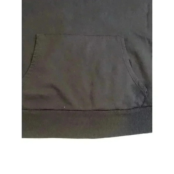 Monrow Sweatshirt Womens Medium Open Back Zipper Pullover Charcoal Hoodie New - Picture 13 of 13